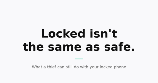 What can a thief do with your phone while it's locked?