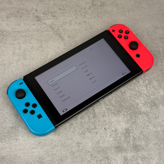 Nintendo Switch (V2) Console Neon Red & Blue (CONSOLE & CHARGER)