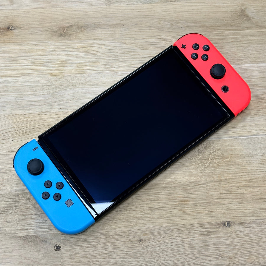 Nintendo Switch OLED Console in Red and Blue